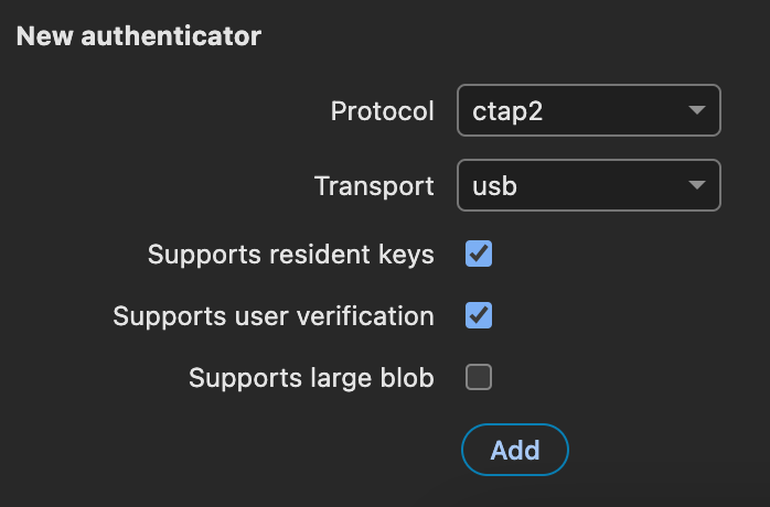 WebAuthn New Chrome Authenticator