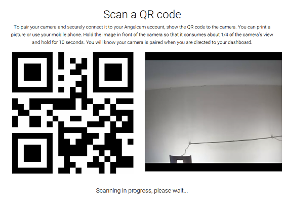 QR code pop-up