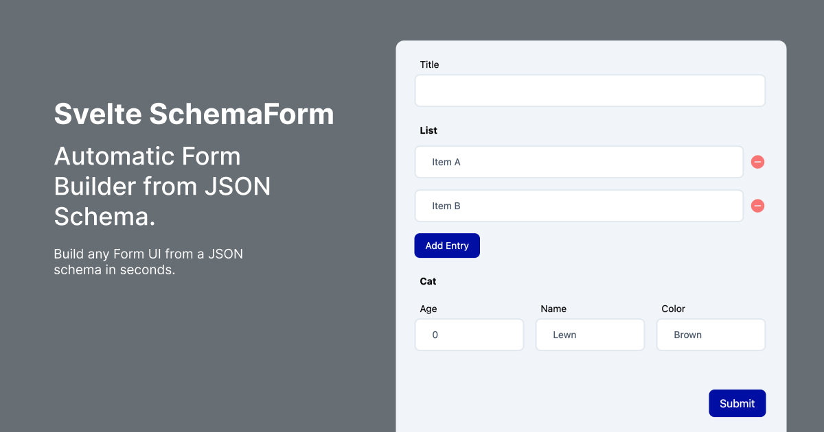 Preview of Svelte SchemaForm