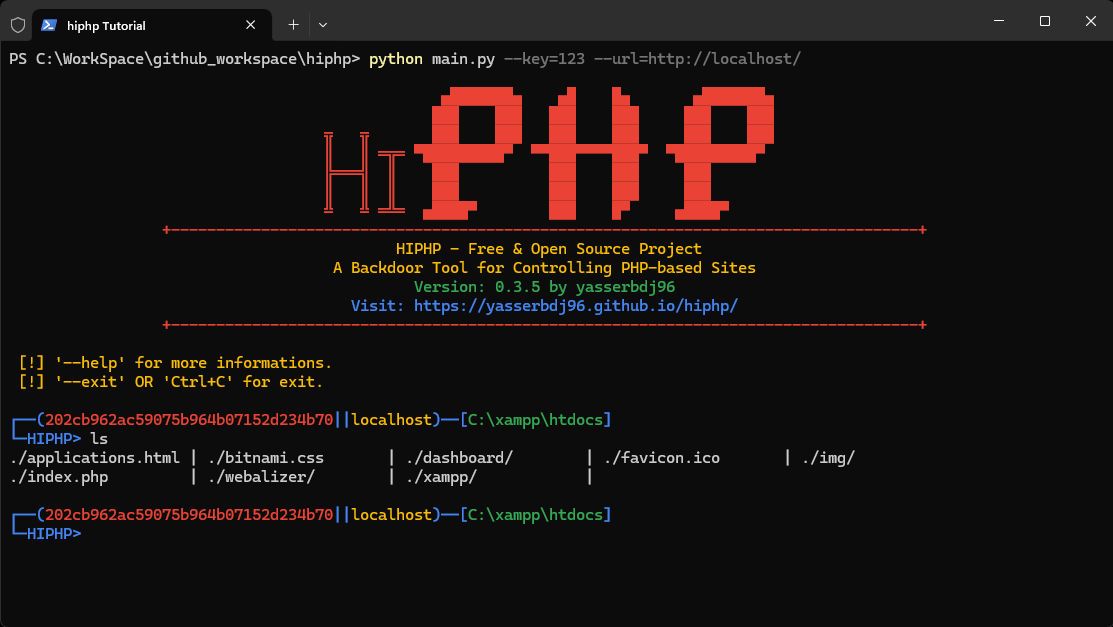 hiphp-cli on windows