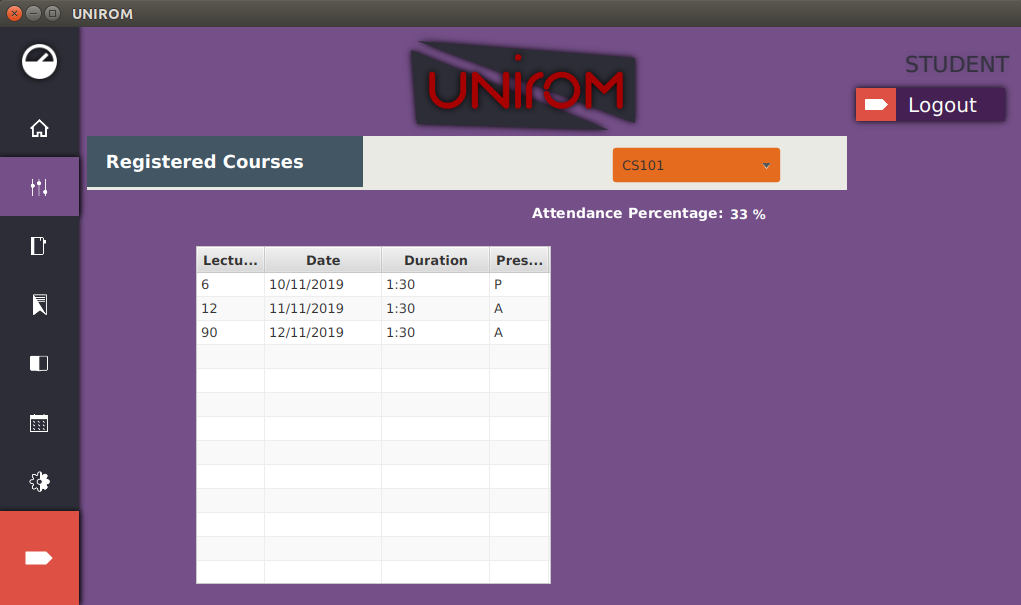 Student View Attendence